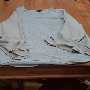 Beautiful Long Sleeve Heather Gray 1xl Diane Gilman Blouse